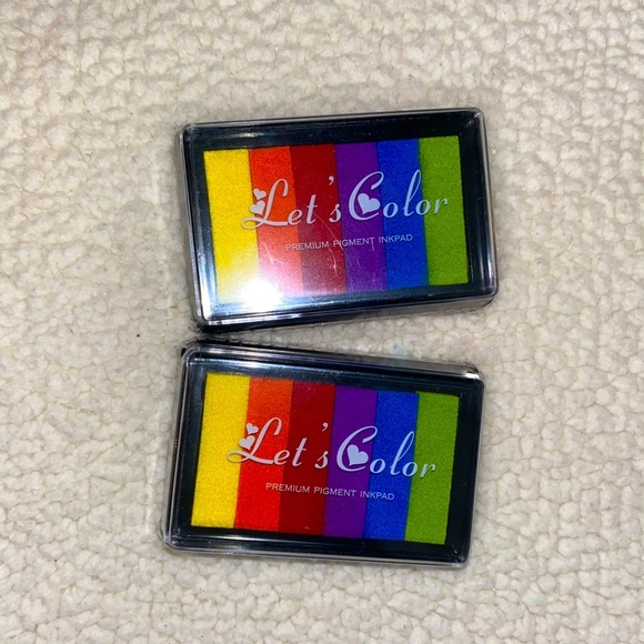 💜 Rainbow Inkpads for handprints and crafts - Picture 2 of 2